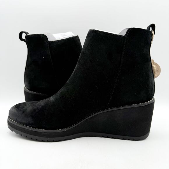 Sofft Womens Emeline Boots US 9.5M EU 41 Black Wedge Waterproof Suede NIB - Picture 8 of 13